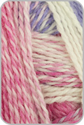 Zauberball Crazy Yarn — White/ Pink/ Periwinkle (# 2254)