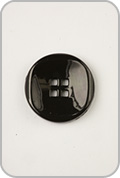 Medium Black Double Square Button