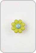 Lime Daisy Button