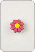 Coral Daisy Button