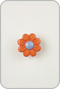 Orange Daisy Button