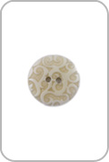 Large Beige Ornate Corozo Button