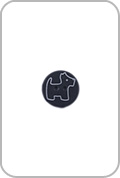 Black Scottie Button
