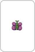 Pink Butterfly with Shank Button