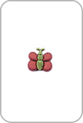 Red Butterfly with Shank Button