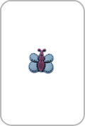 Blue Butterfly with Shank Button