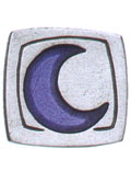 Moon Square Pewter Button