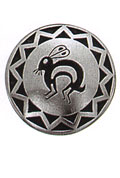Pewter Southwest Rabbit Button