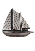 Pewter Sailboat Button