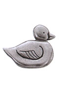 Pewter Duck Button